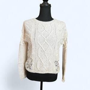 vintage y2k Hollister confetti lace knit sweater Size Medium